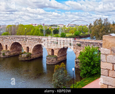 Puente Romano de Mérida. Der Extremadura. España Stockfoto