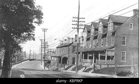 1918 Osten Hamilton Straße östlich von Hamilton Street Bridge Allentown PA Stockfoto