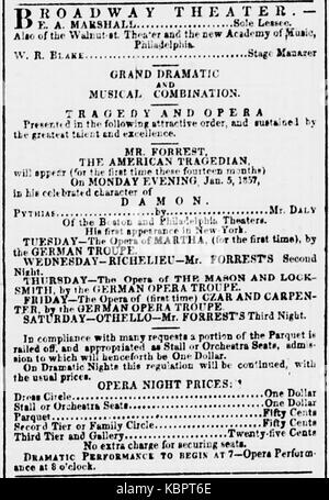 1857 01 05 New York Daily Tribune p1 Stockfoto