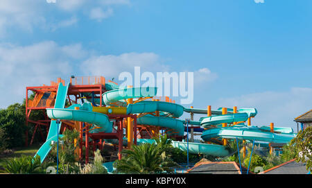 Quay West Park Folien und Gerinnen zu Goodrington Sands, Paignton, Devon, Großbritannien Stockfoto