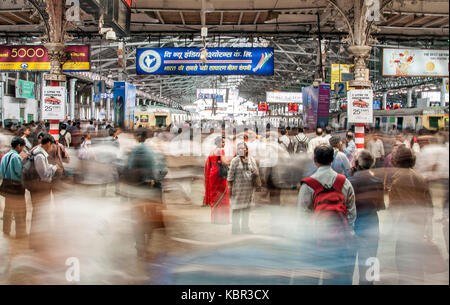 Chhatrapati Shivaji Terminus CST Bahnhof, mumbai Bombay Indien Stockfoto