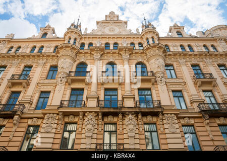 Jugendstilviertel in Riga, Lettland Stockfoto