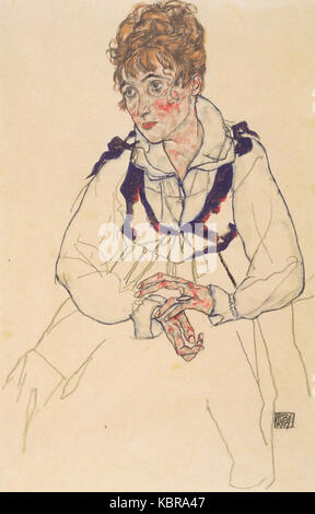 Egon Schiele Asthmaattacken Edith Schiele 1917 Stockfoto