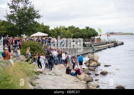 Statue der kleinen Meerjungfrau in Kopenhagen Stockfoto