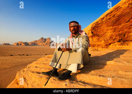 Beduinen im Wadi Rum, Jordanien Stockfoto