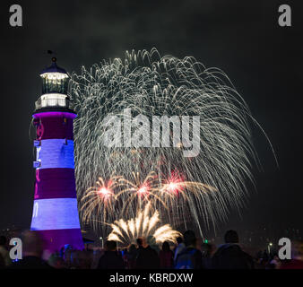 Feuerwerk an britischen Feuerwerk Meisterschaften, Plymouth 2016 Stockfoto