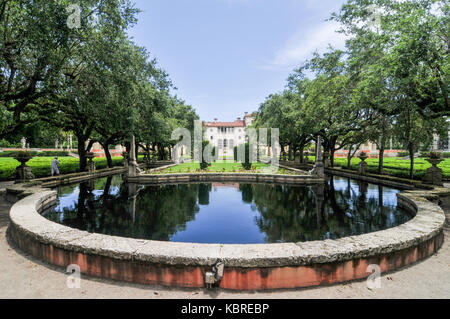 Villa Vizcaya Museum und Gärten brickell Miami abgeschlossen ca. 1923 Stockfoto