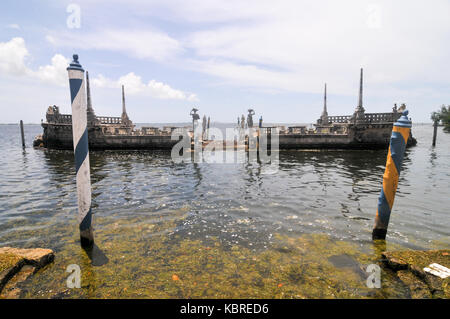 Villa Vizcaya Museum und Gärten brickell Miami abgeschlossen ca. 1923 Stockfoto