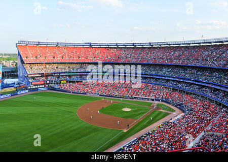 Flushing, New York - 25. Juni 2008: mets Major league baseball spiel im Shea Stadium. Stockfoto