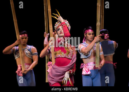 Die Leistung der Tanzgruppe der Philippinen Manila 'Ballett' Stockfoto
