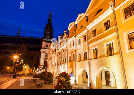 Kathedrale der Heiligen Peter und Paul in Liegnitz. Liegnitz, Niederschlesien, Polen. Stockfoto