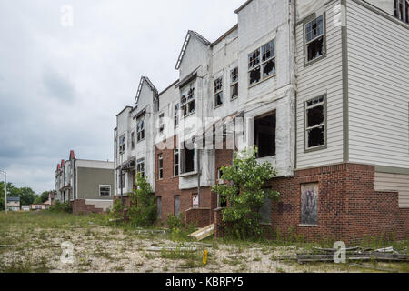 Spekulative Gehäuse Unterteilung in disrepair, die nie durch den Börsenkrach von 2008 abgeschlossen wurde. Stockfoto