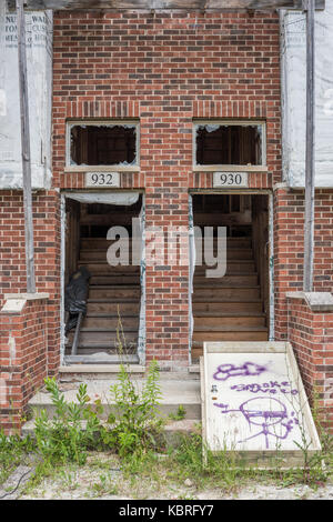 Spekulative Gehäuse Unterteilung in disrepair, die nie durch den Börsenkrach von 2008 abgeschlossen wurde. Stockfoto