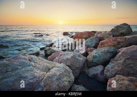 Schönen Sonnenuntergang Seascape. Zusammensetzung der Natur. Stockfoto