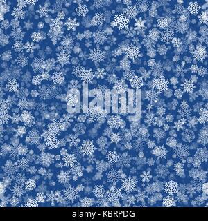 Schneeflocken Muster nahtlose Weihnachten Hintergrund Stock Vektor