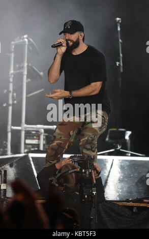 Las Vegas, NV, USA. 30 Sep, 2017. 30. September 2017 - Las Vegas, NV-Sam Hunt. 2017 Route 91 Harvest Festival Tag 2 an MGM Dorf. Photo Credit: MJT/AdMedia Credit: Mjt/AdMedia/ZUMA Draht/Alamy leben Nachrichten Stockfoto