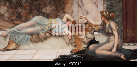 John William Godward, Unfug und Ruhe Stockfoto