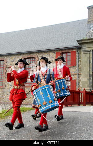 King's Bastion Kaserne an der Living History Museum der Französischen Festung Louisbourg auf Cape Breton Island, Nova Scotia, Kanada Stockfoto