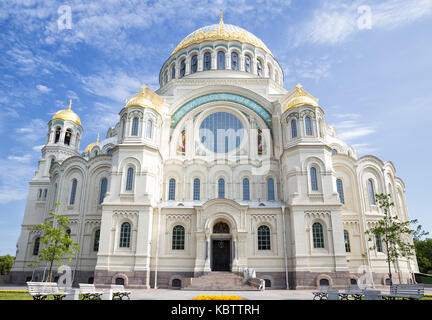 Naval Kathedrale des Heiligen Nikolaus in Kronstadt, St.-Petersburg, Russland Stockfoto