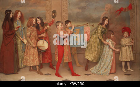 Thomas Cooper Gotch ein Festzug der Kindheit Stockfoto