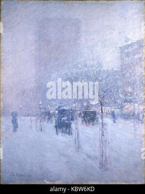 Brooklyn Museum spät am Nachmittag, New York, Winter Frederick Childe Hassam insgesamt Stockfoto