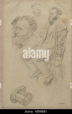 Edgar Degas Porträt von Edouard Manet auf einem Stuhl ist ein bemerkenswertes Werk, das die Freundschaft zwischen den beiden prominenten französischen Künstlern unterstreicht. Stockfoto