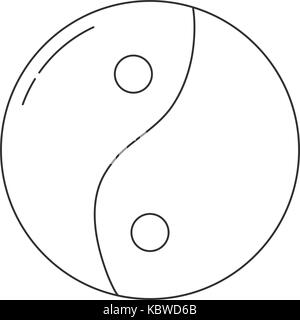 Yin Yang Symbol auf weißem Hintergrund Vector Illustration Stock Vektor