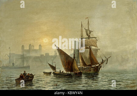 Charles John De Lacy Nebel im Hafen, London Stockfoto