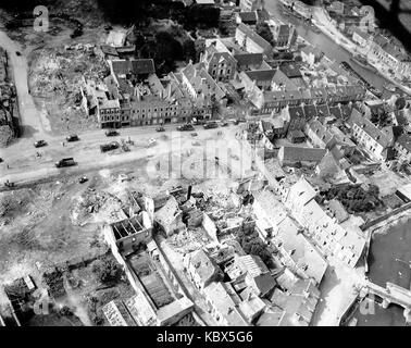 Luftaufnahmen der Alliierten Bombardierungen während des Zweiten Weltkrieges Stockfoto