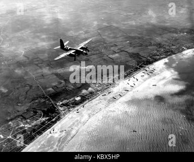 Martin B 26 Marauder. Amerikanische Bomber Flugzeug in Aktion während des Zweiten Weltkrieges Stockfoto