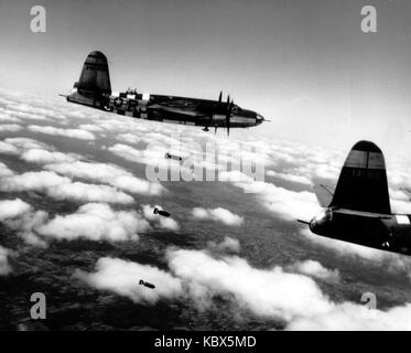 Martin B 26 Marauder. Amerikanische Bomber Flugzeug in Aktion während des Zweiten Weltkrieges Stockfoto