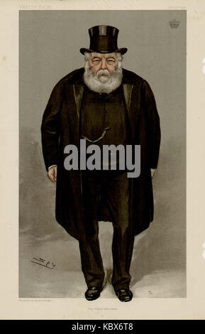 Eine Illustration der Vanity Fair vom 20. Dezember 1900 mit Robert Arthur Talbot Gascoyne Cecil. Diese Zeichnung fängt sein Gleichnis während seiner Zeit als prominenter britischer Staatsmann ein. Stockfoto