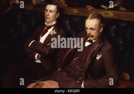 Joseph ("Joe") Chamberlain; Arthur James Balfour, 1. Earl of Balfour von Sydney Prior Hall Stockfoto