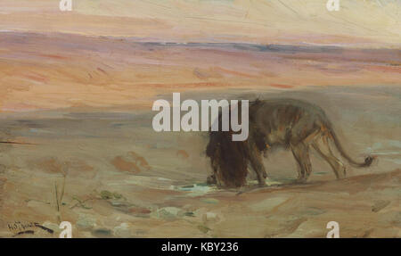 Henry Ossawa Tanner Lion trinken (c 1897) Stockfoto