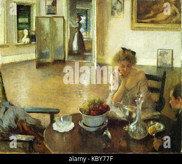 Edmund Tarbell das Frühstück Zimmer 25 x 30. Stockfoto