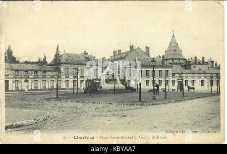 Place Saint Michel et Cercle Militaire avant 1907 Chartres Eure et Loir (Frankreich) Stockfoto
