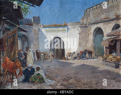 Enrique Simonet Mercado de Tanger 1913 Stockfoto