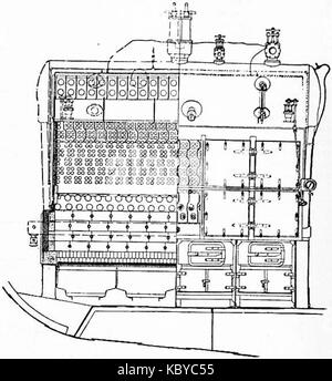 Babcock & Wilcox Wasserrohrkessel (Marine) Kessel Britannica Abb. 17. Stockfoto