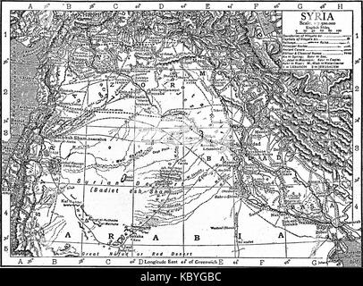 EB 1911 Syrien Karte Stockfoto