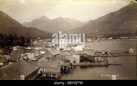 Schloss Baranov, Sitka, Alaska, ca 1897 (laroche 93) Stockfoto