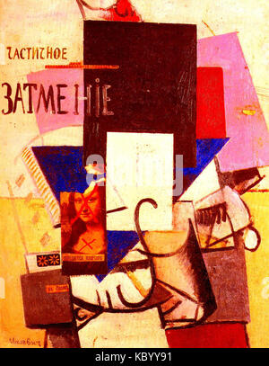 Komposition mit der Mona Lisa Kazimir Malevich 1914 Stockfoto