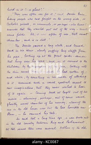 (Doctor's Grimshawe Geheimnis). Kapitel 1 7 in der Hand von Julian Hawthorne. Undatiert (Nypl b 15823745 5049922) Stockfoto