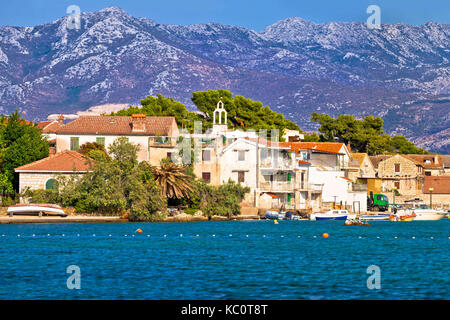 Kastel Gomilica waterfront Panoramaaussicht, Split Region von Dalmatien, Kroatien Stockfoto