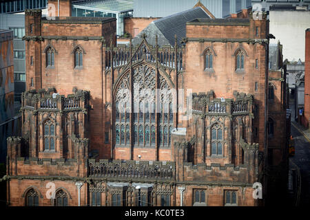 Denkmalgeschützte status John Rylands Library ist eine spät-viktorianischen neo-gotischen Gebäude in Manchester Deansgate von der Universität Manchester beibehalten Stockfoto