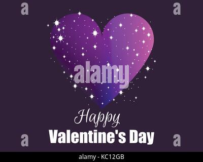 Happy Valentines Tag. Hintergrund mit Herzen und Sterne. Vector Illustration. Stock Vektor