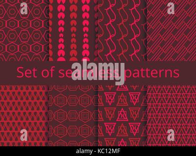 Der nahtlose Muster mit geometrischen Formen. Grün Farbe. Vector Illustration Stock Vektor