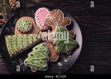 Neues Jahr hausgemachte Lebkuchen Stockfoto