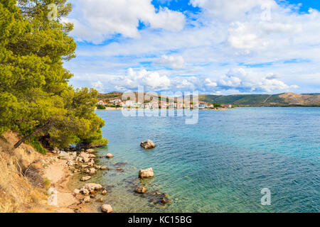 Meer Aussicht in der Nähe von Sibenik, Dalmatien, Kroatien Stockfoto