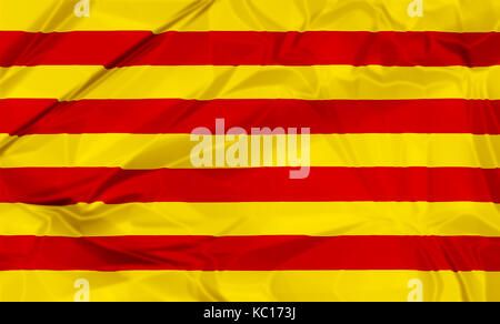 Flagge von Katalonien Stockfoto