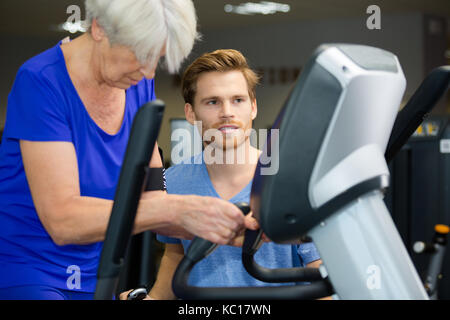 Frauenanteil fertig zu Race Bewerb Stockfoto